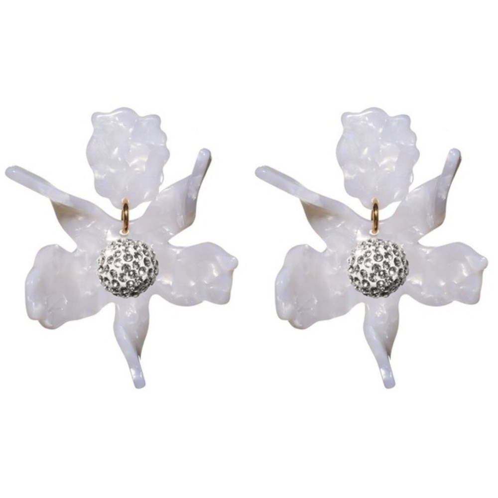 Lele Sadoughi Crystal Lily Earrings - Picture 5 of 7